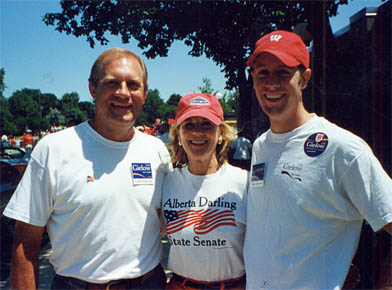 Curt Gielow and son, Ben, with State Senator Alberta Darling